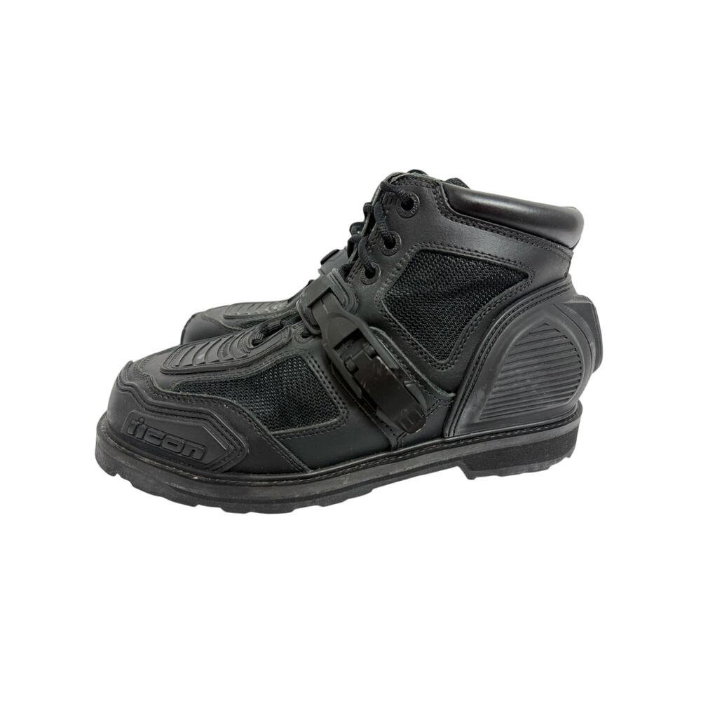 Icon Field Armor Chukka Boots Men’s Size 10 Black Motorcycle Riding Biker